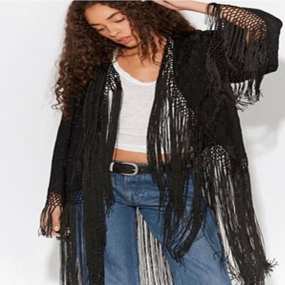 Free People London Nights Piano Duster One Size